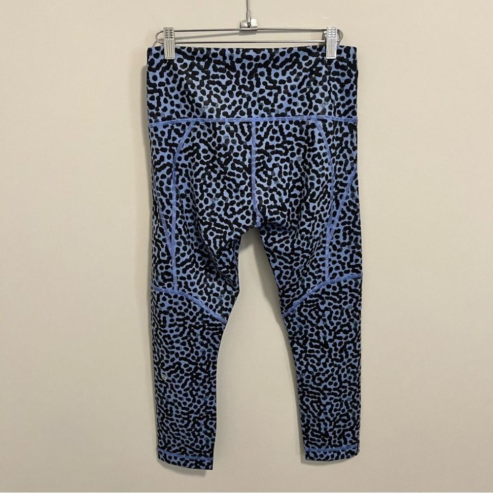 Lululemon All Sport Crop Legging Ace Spot Lullaby Black - Picture 8 of 14